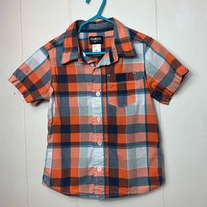 🔥🔥 HOST PICK!! 🔥🔥 OshKosh, Orange plaid Polo!